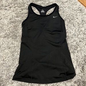 Black Nike workout tank top with built in support